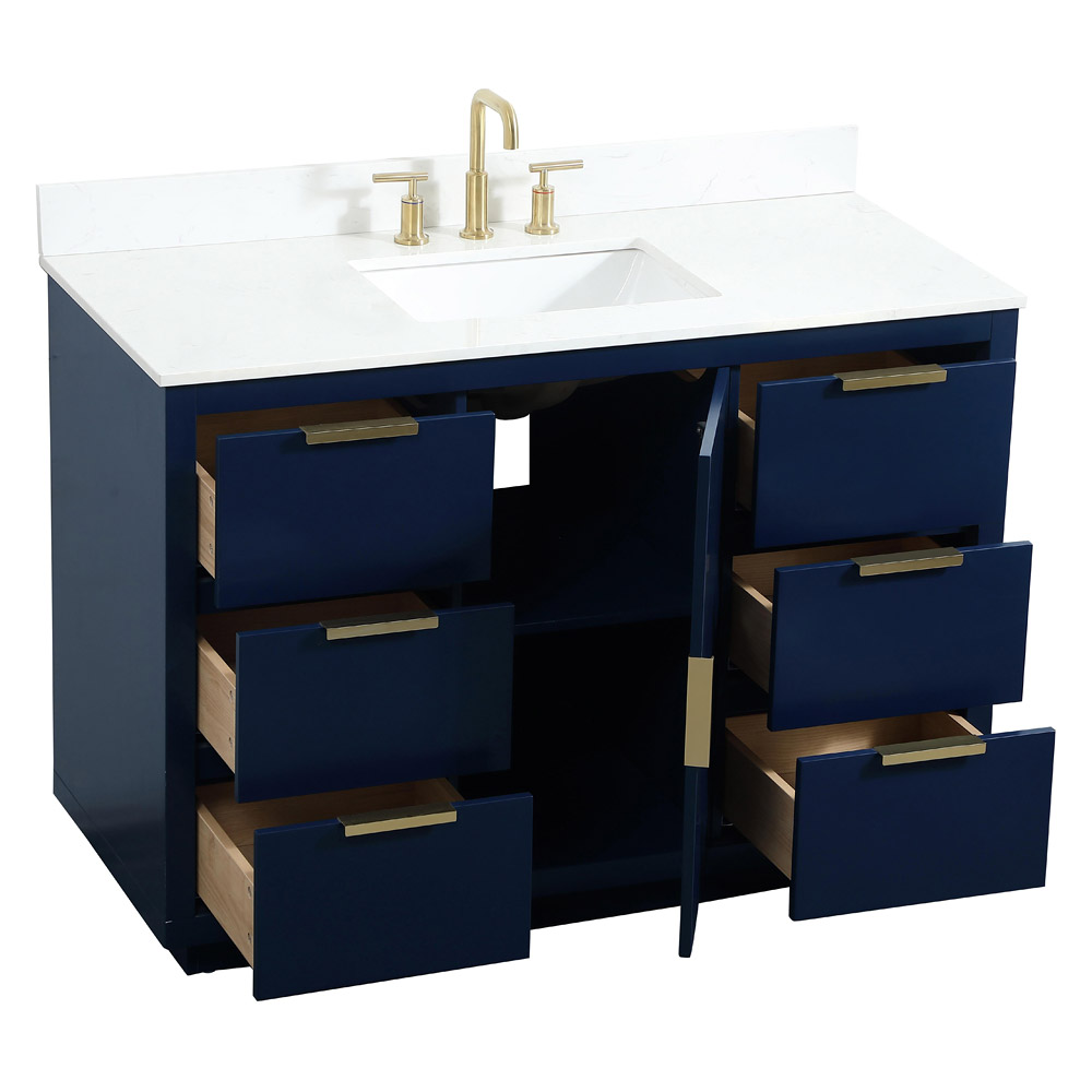 Elegant Bathroom Vanity - Blue (VF19448BL-BS)