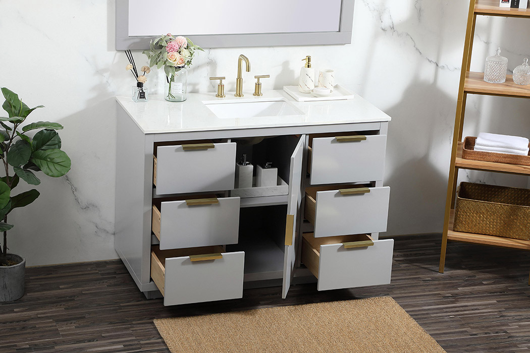 Elegant Bathroom Vanity - Gray (VF19448GR)