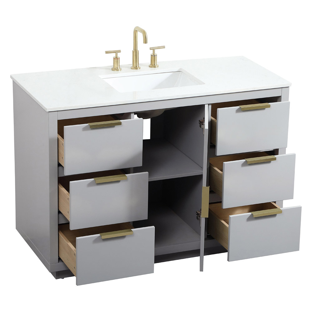 Elegant Bathroom Vanity - Gray (VF19448GR)