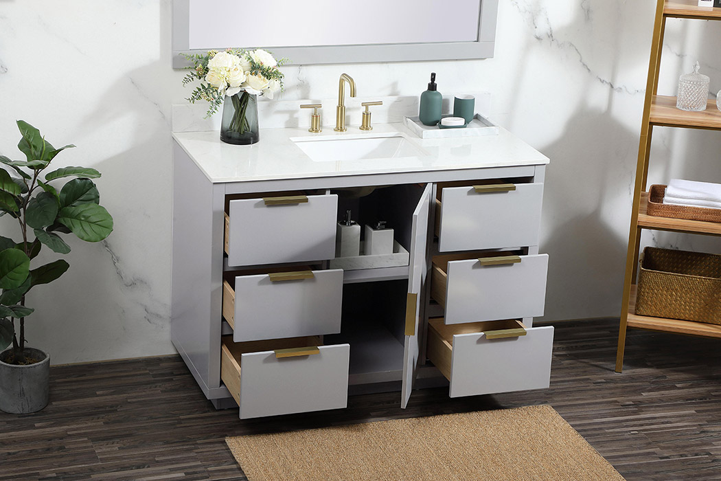 Elegant Bathroom Vanity - Gray (VF19448GR-BS)