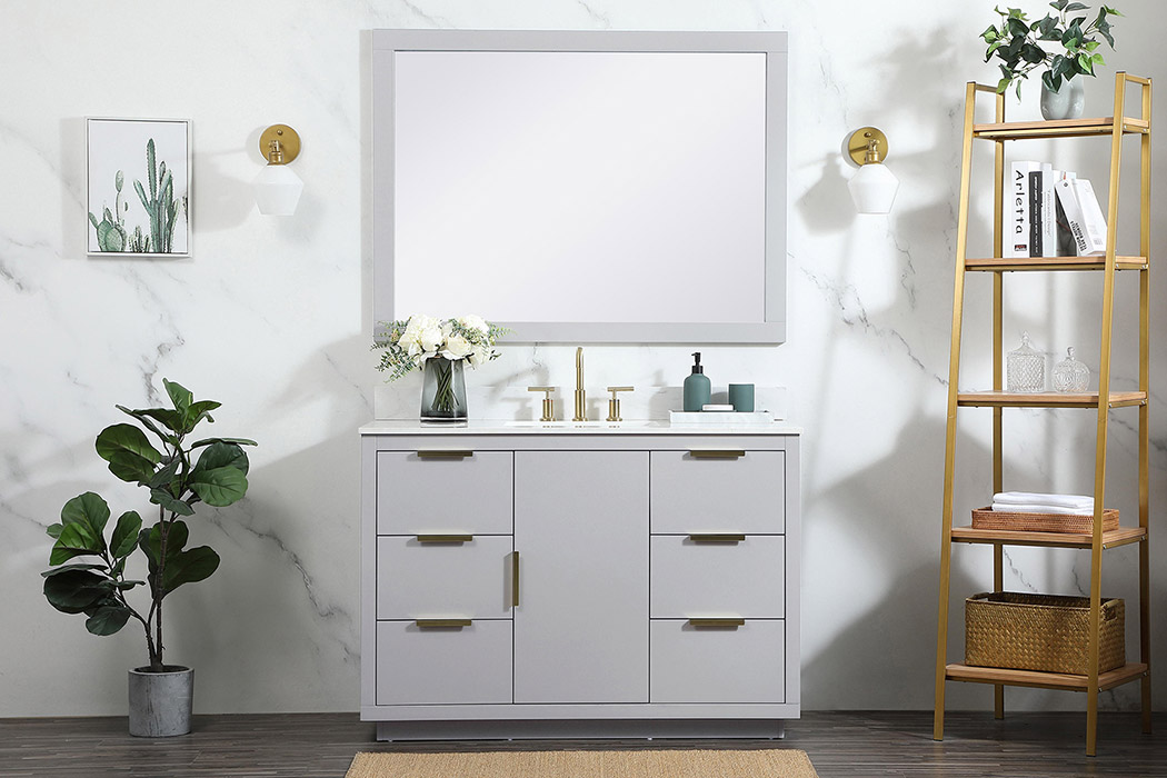 Elegant Bathroom Vanity - Gray (VF19448GR-BS)