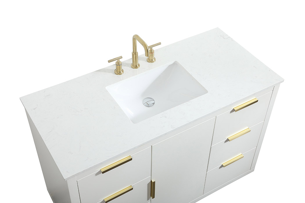 Elegant Bathroom Vanity - White (VF19448WH)