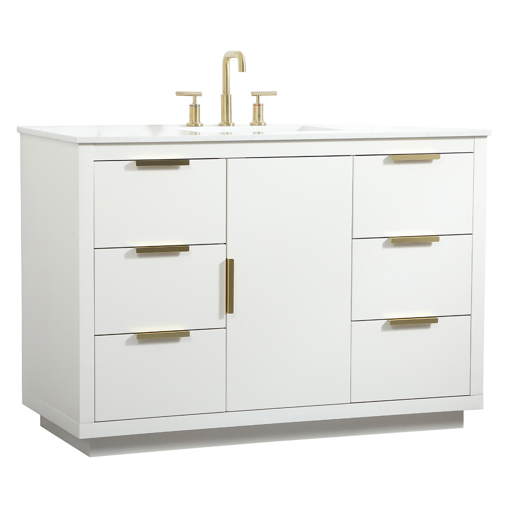 Elegant Bathroom Vanity - White (VF19448WH)