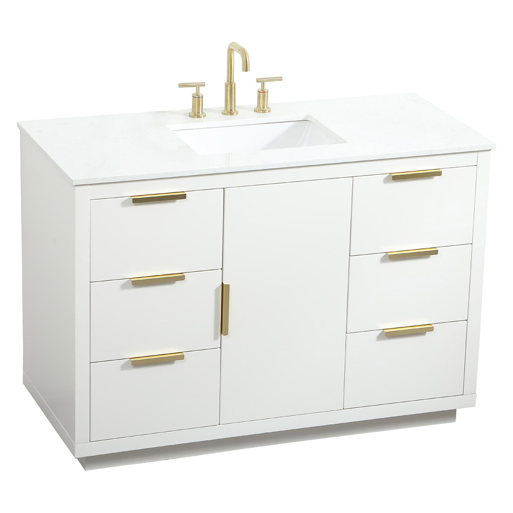 Elegant Bathroom Vanity - White (VF19448WH)