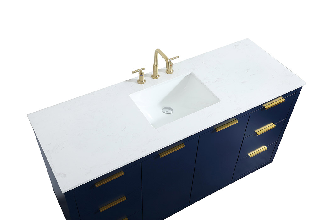 Elegant Bathroom Vanity - Blue (VF19460BL)