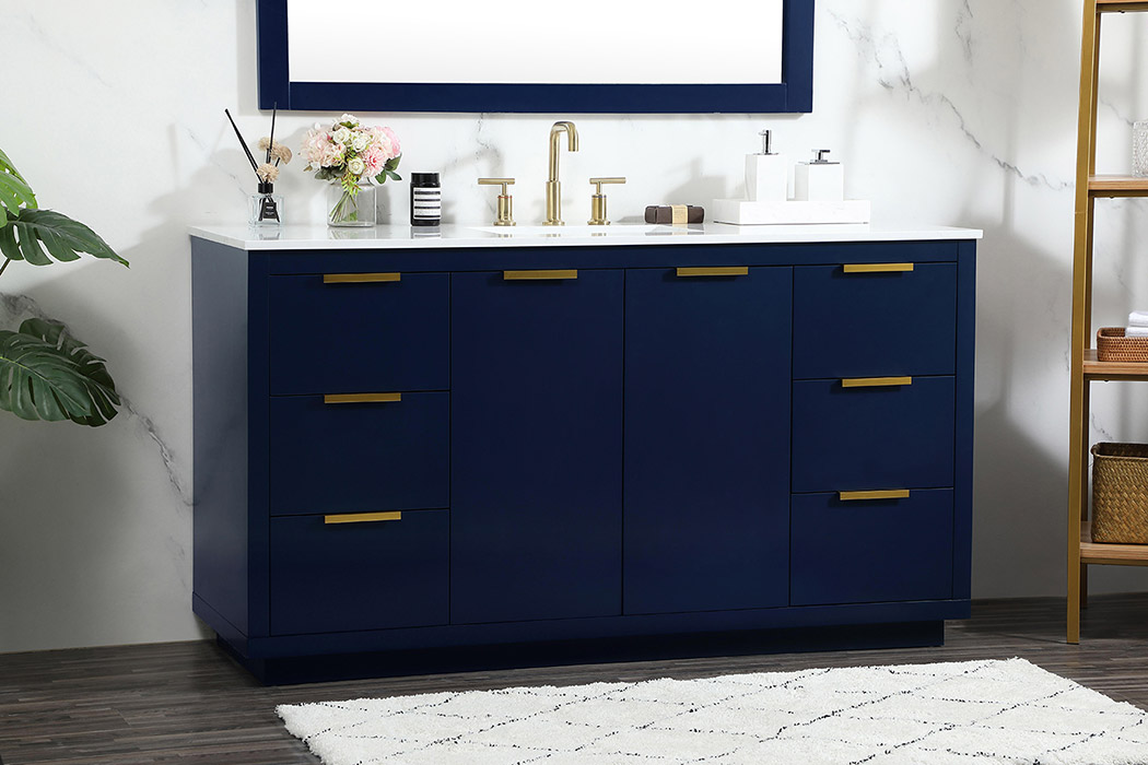 Elegant Bathroom Vanity - Blue (VF19460BL)