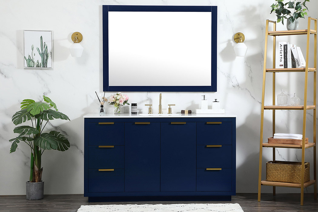 Elegant Bathroom Vanity - Blue (VF19460BL)