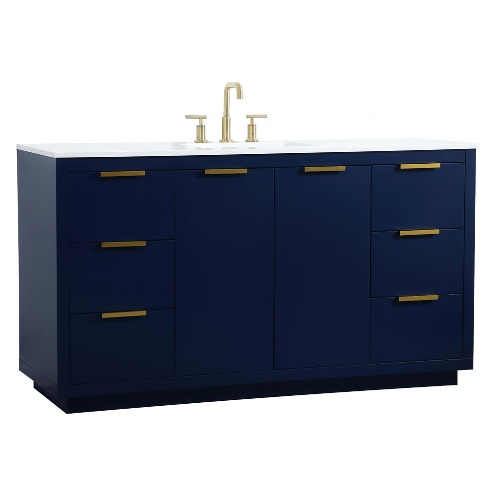 Elegant Bathroom Vanity - Blue (VF19460BL)