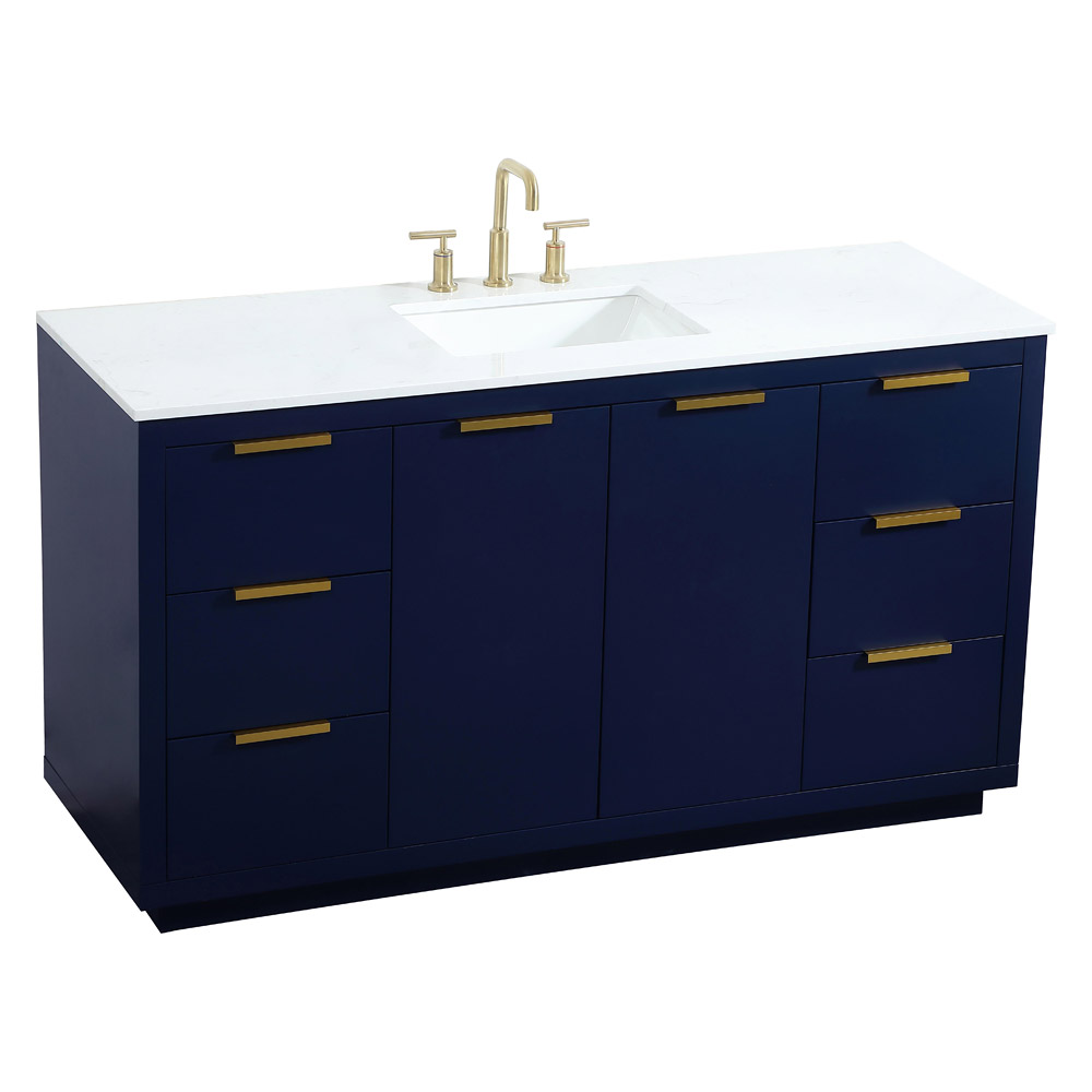 Elegant Bathroom Vanity - Blue (VF19460BL)