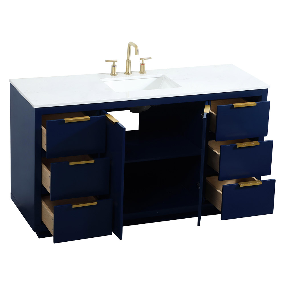 Elegant Bathroom Vanity - Blue (VF19460BL)