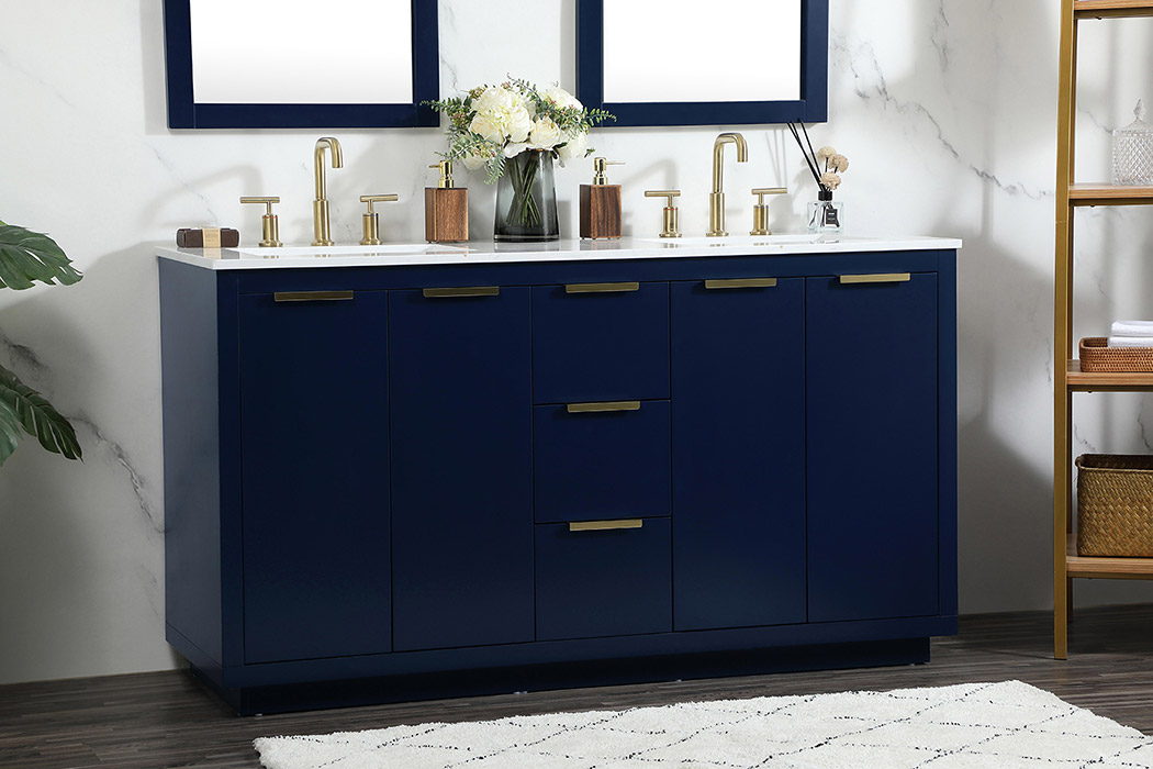 Elegant Bathroom Vanity - Blue (VF19460DBL)