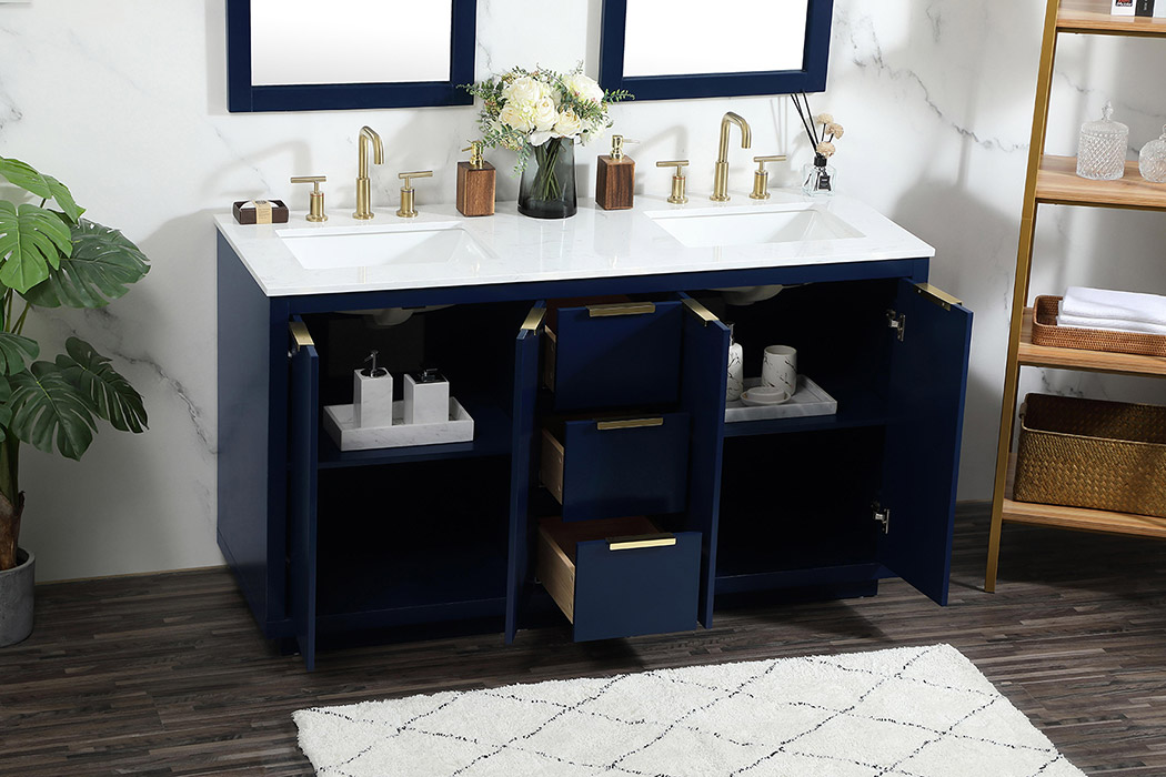 Elegant Bathroom Vanity - Blue (VF19460DBL)