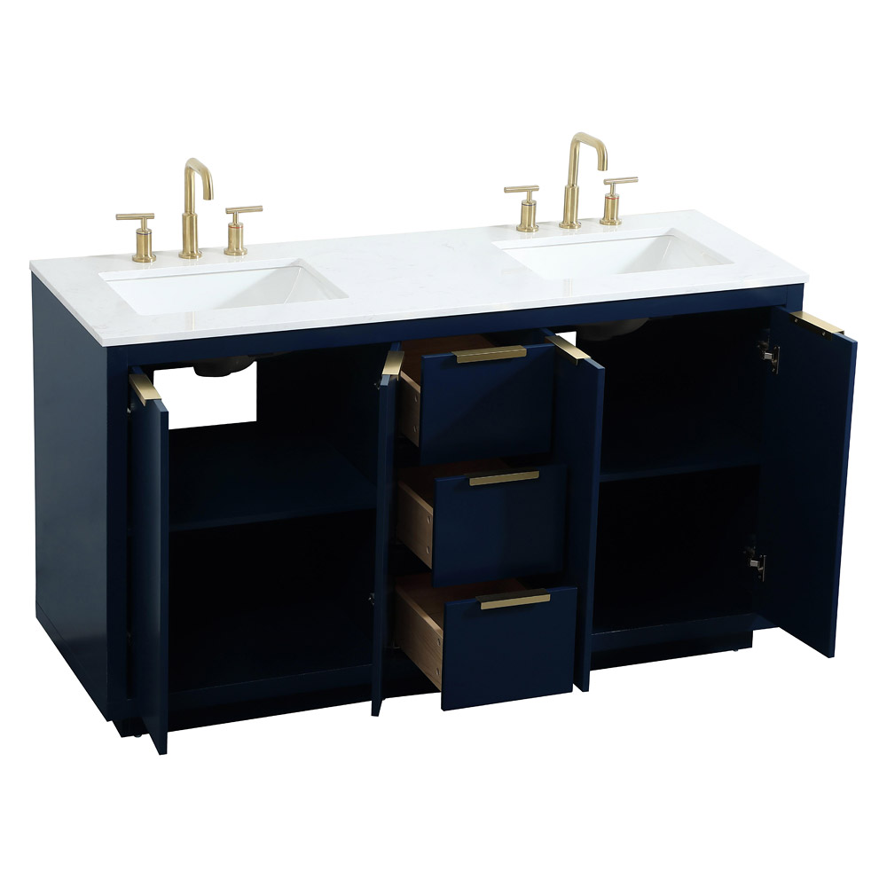 Elegant Bathroom Vanity - Blue (VF19460DBL)