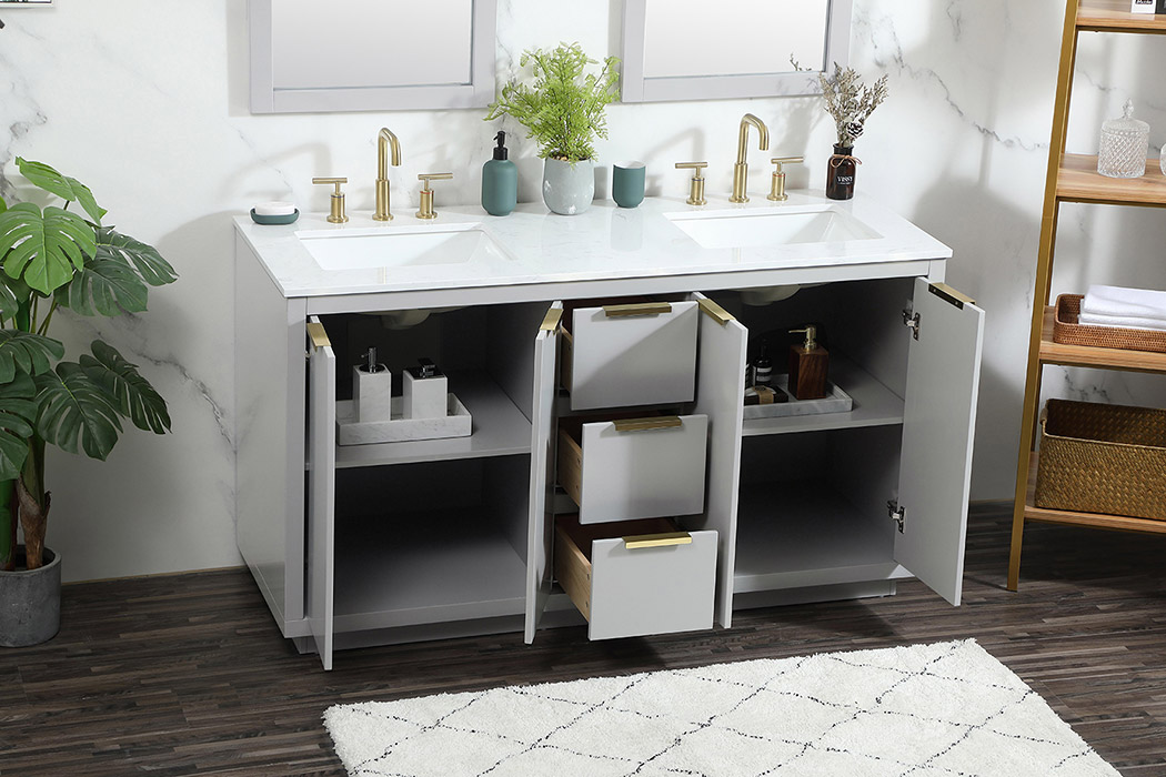 Elegant Bathroom Vanity - Gray (VF19460DGR)