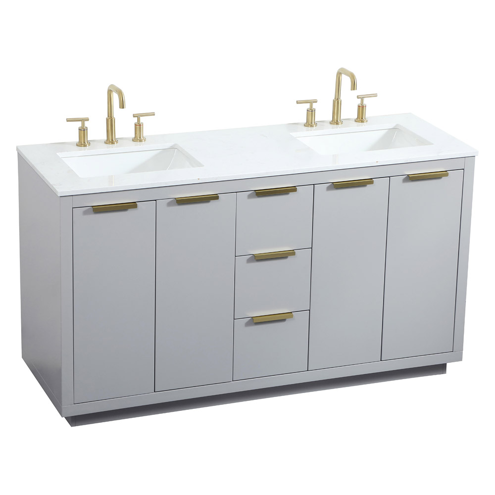 Elegant Bathroom Vanity - Gray (VF19460DGR)