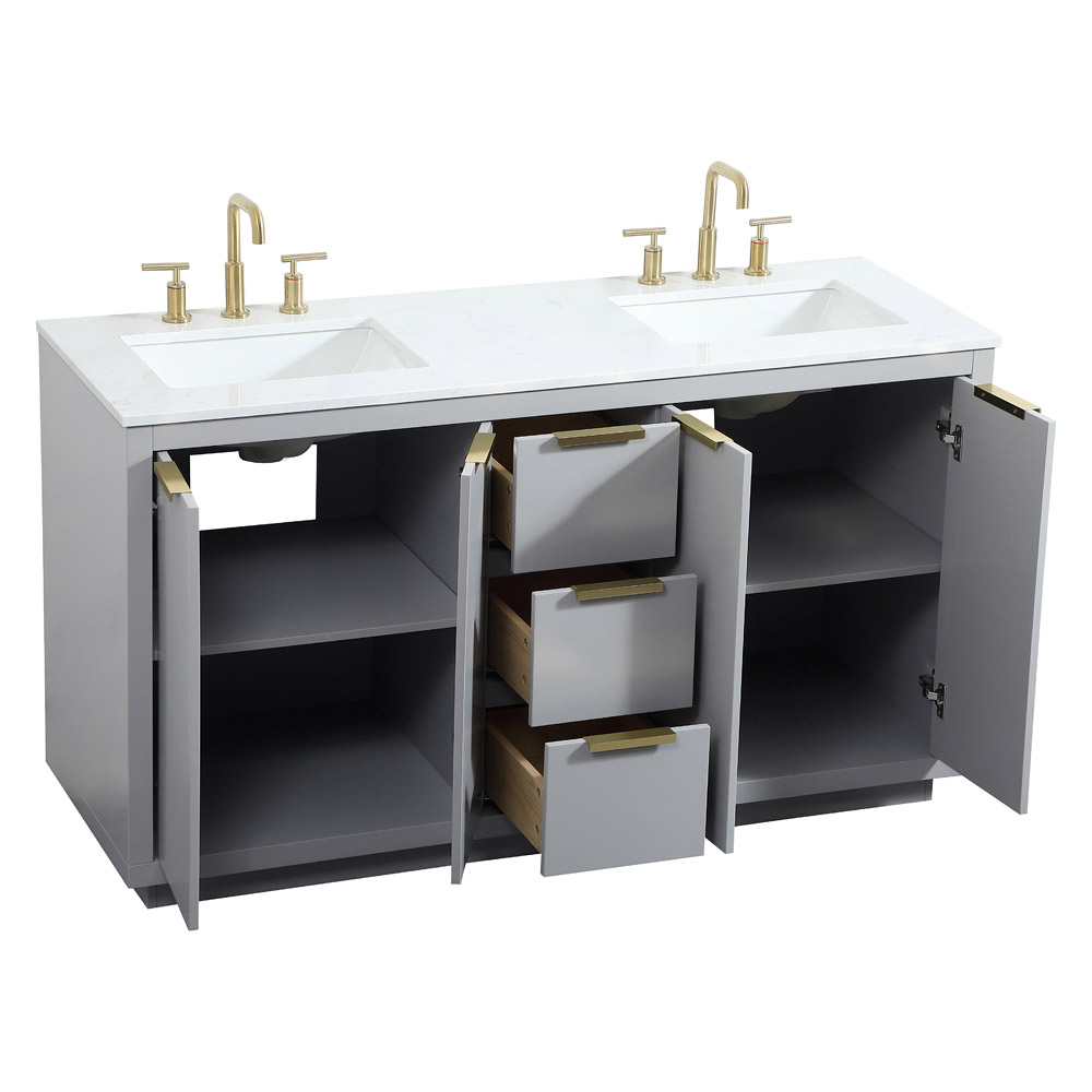 Elegant Bathroom Vanity - Gray (VF19460DGR)