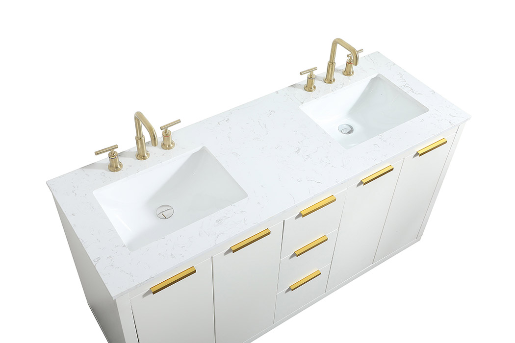 Elegant Bathroom Vanity - White (VF19460DWH)