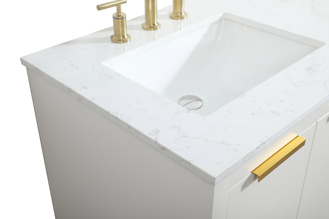 Elegant Bathroom Vanity - White (VF19460DWH)