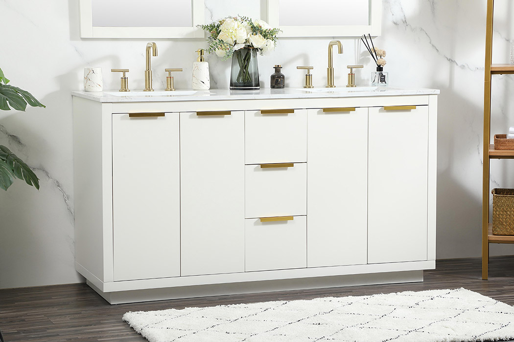 Elegant Bathroom Vanity - White (VF19460DWH)