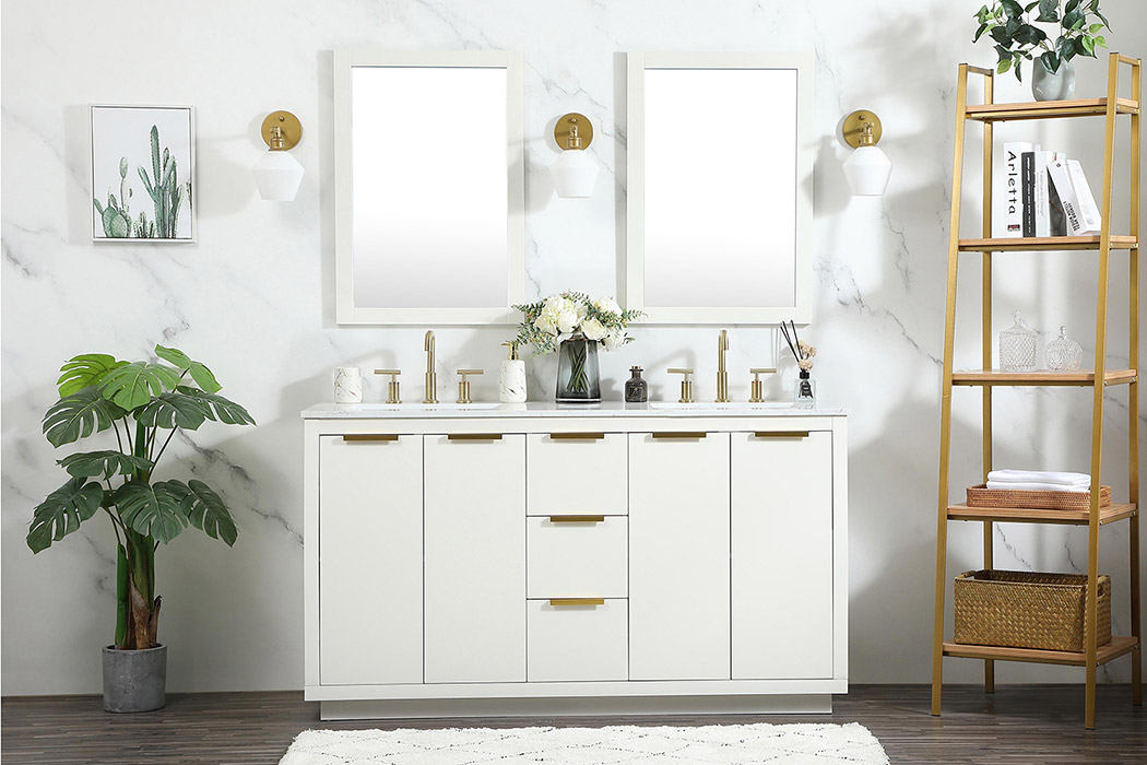 Elegant Bathroom Vanity - White (VF19460DWH)