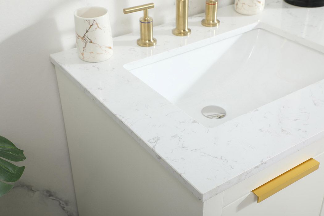 Elegant Bathroom Vanity - White (VF19460DWH)