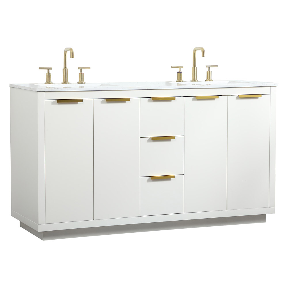 Elegant Bathroom Vanity - White (VF19460DWH)