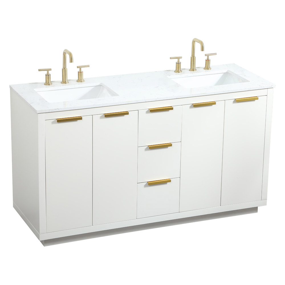 Elegant Bathroom Vanity - White (VF19460DWH)