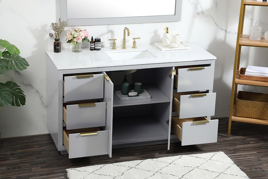 Elegant Bathroom Vanity - Gray (VF19460GR)