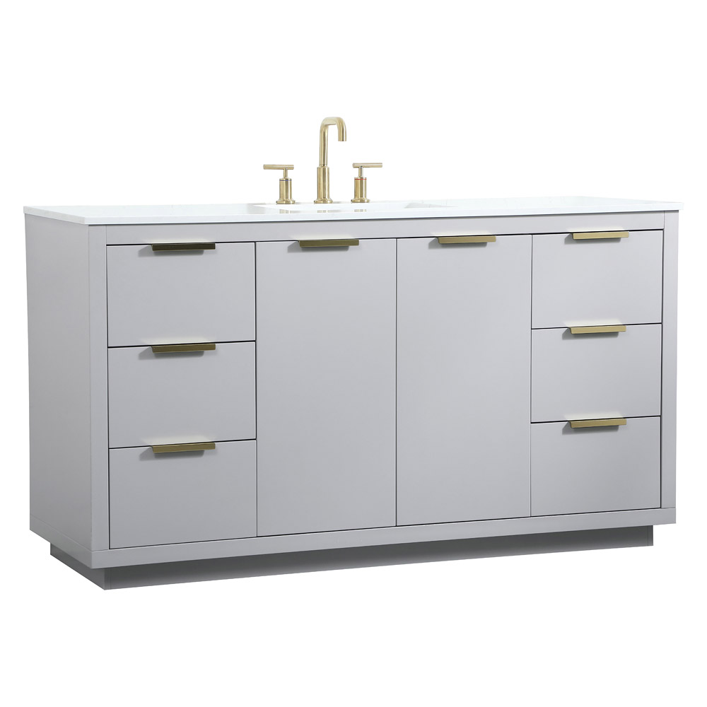 Elegant Bathroom Vanity - Gray (VF19460GR)