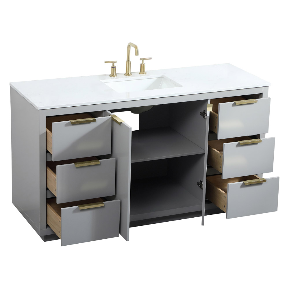 Elegant Bathroom Vanity - Gray (VF19460GR)