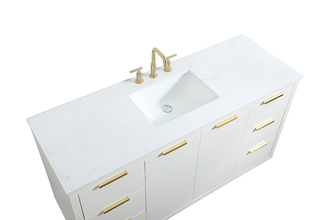 Elegant Bathroom Vanity - White (VF19460WH)