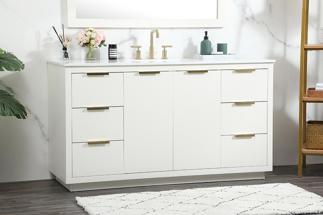 Elegant Bathroom Vanity - White (VF19460WH)