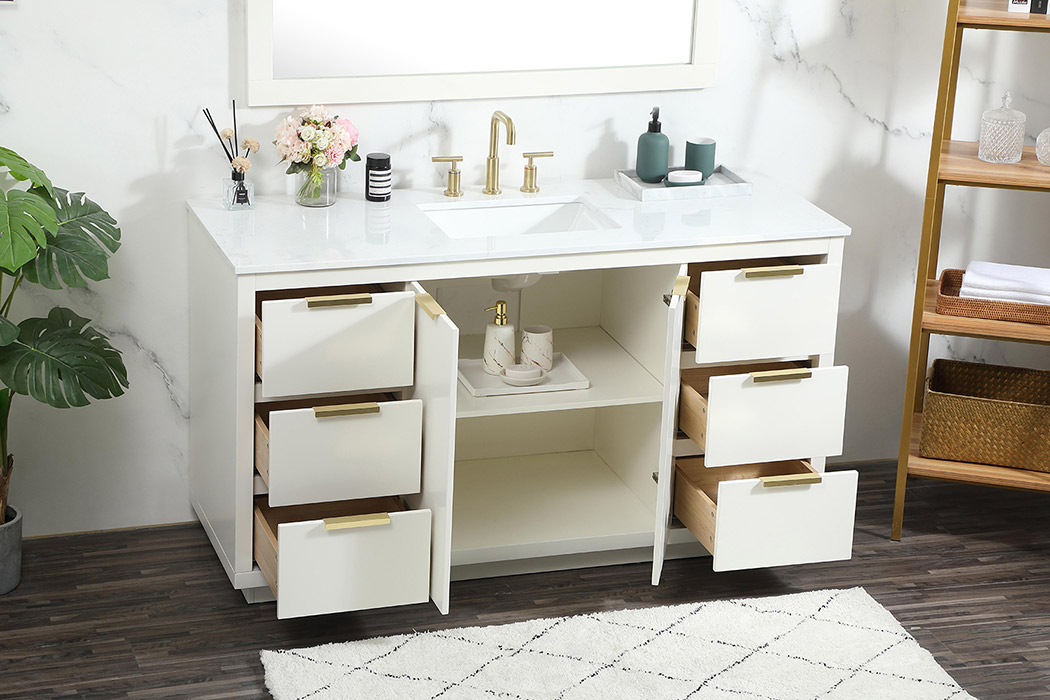 Elegant Bathroom Vanity - White (VF19460WH)