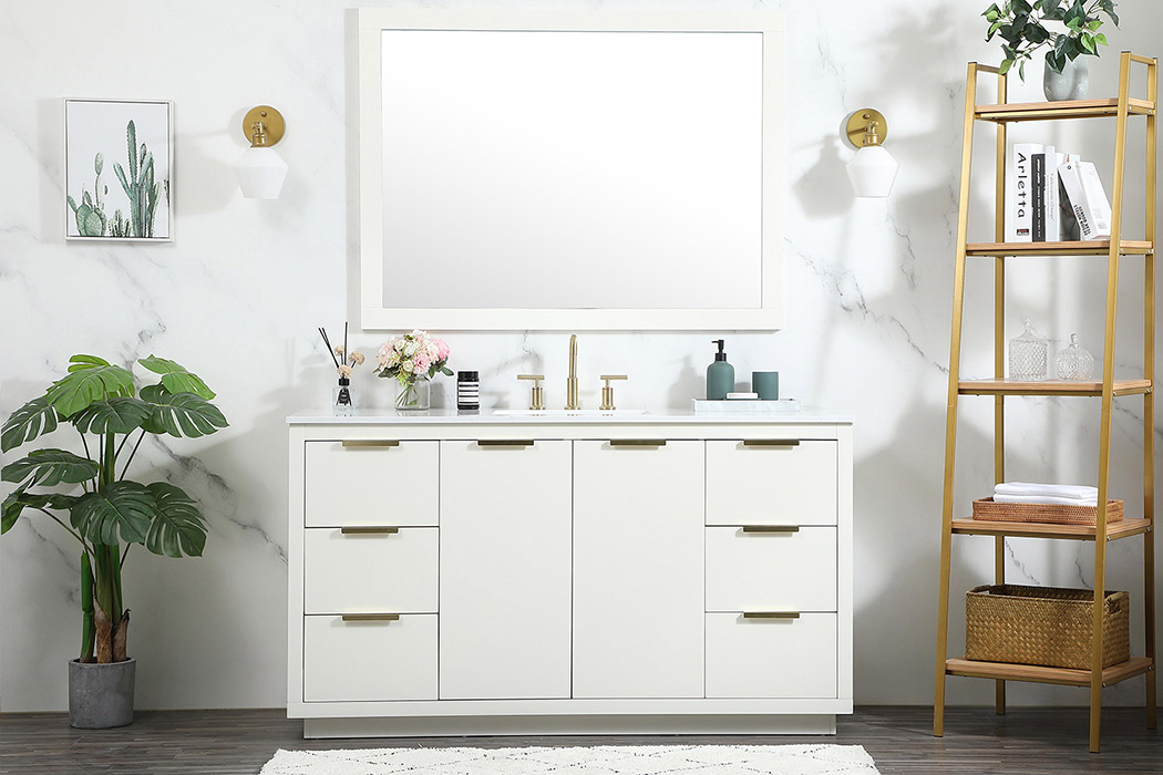 Elegant Bathroom Vanity - White (VF19460WH)