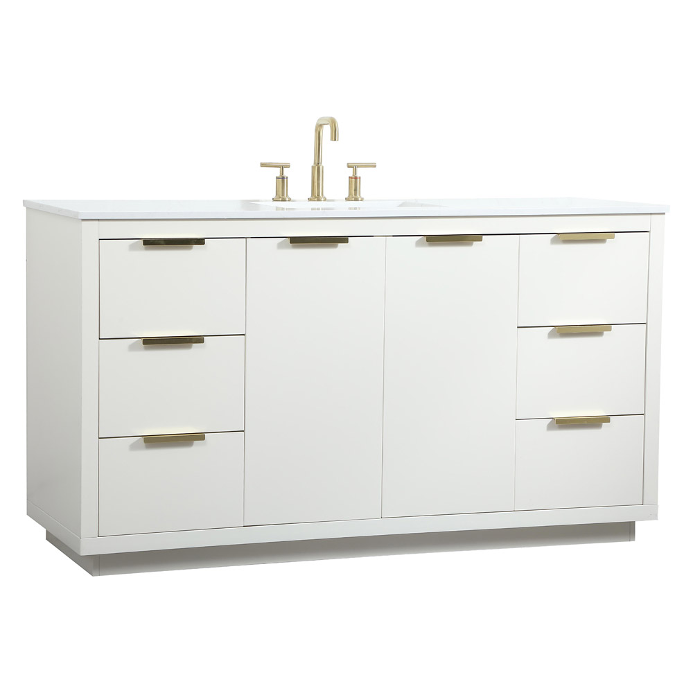 Elegant Bathroom Vanity - White (VF19460WH)