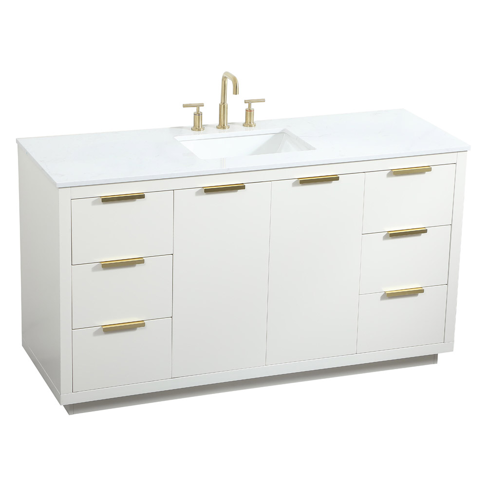 Elegant Bathroom Vanity - White (VF19460WH)