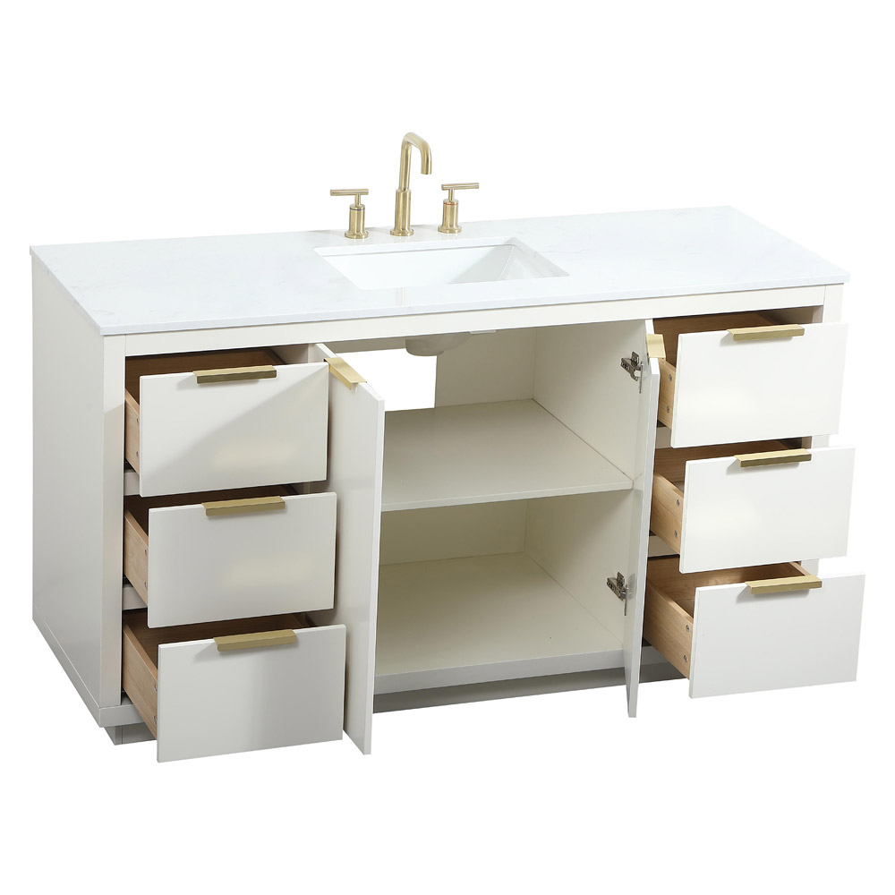 Elegant Bathroom Vanity - White (VF19460WH)