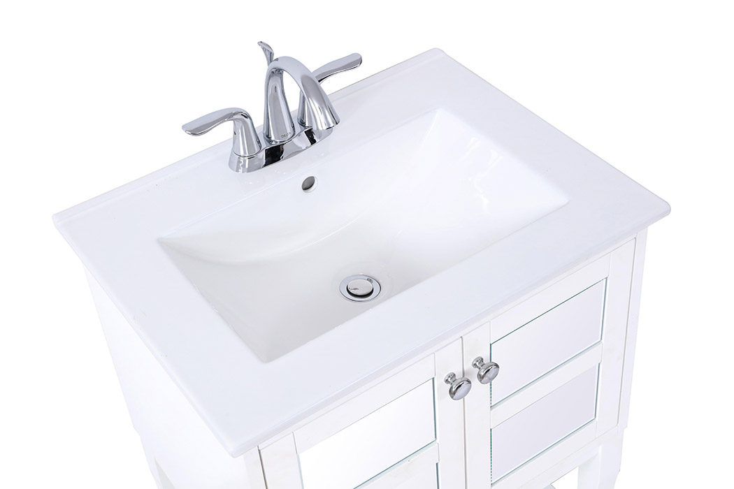 Elegant Bathroom Vanity - White/Mirror (VF2100MR)