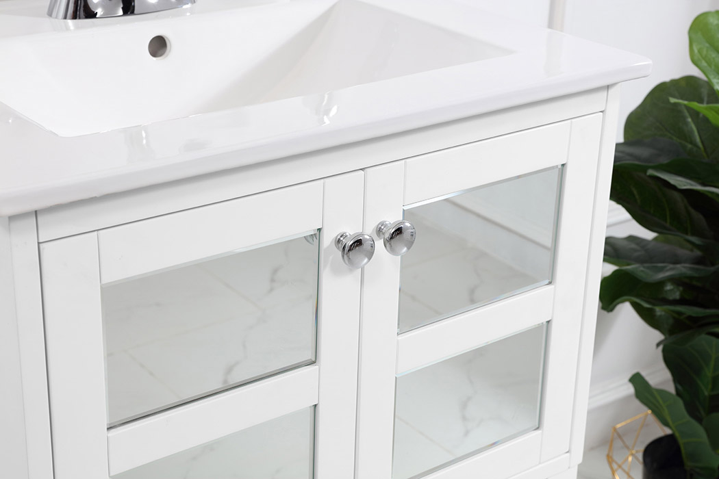 Elegant Bathroom Vanity - White/Mirror (VF2100MR)