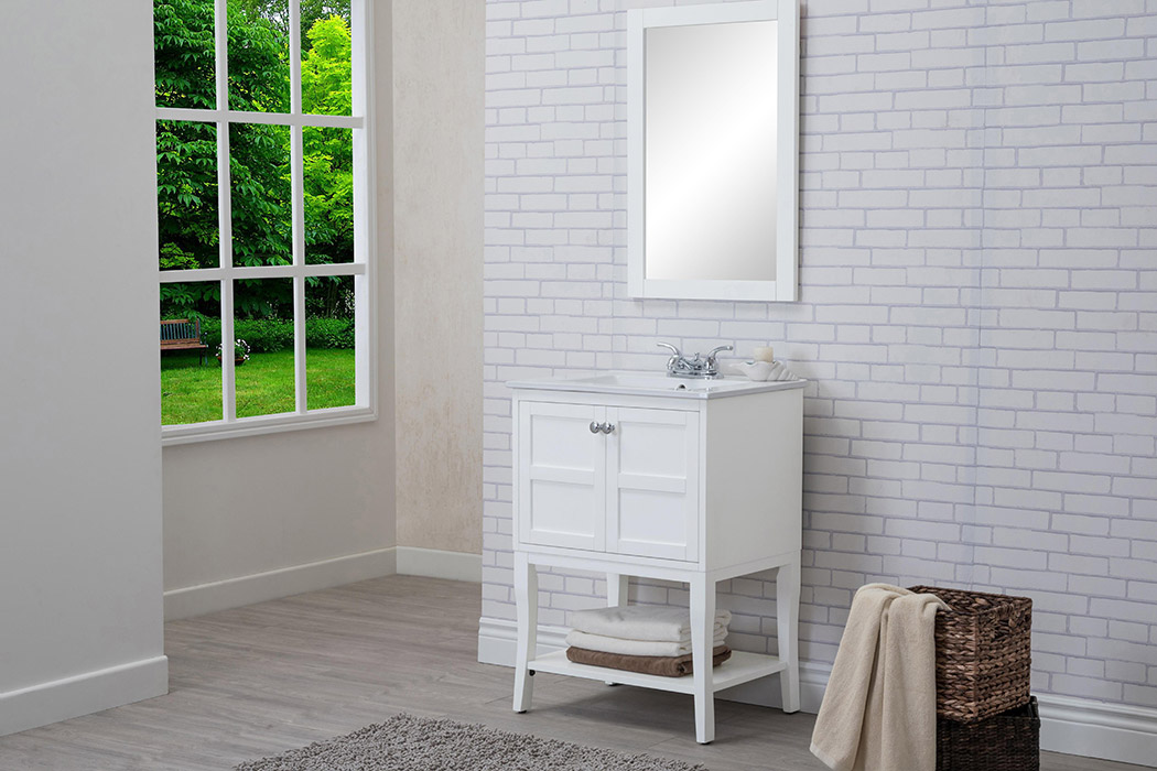 Elegant Bathroom Vanity - White (VF2100WH)