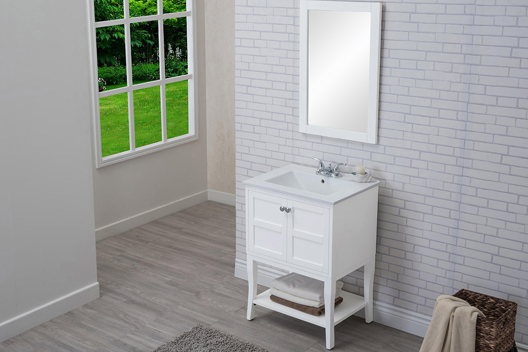 Elegant Bathroom Vanity - White (VF2100WH)