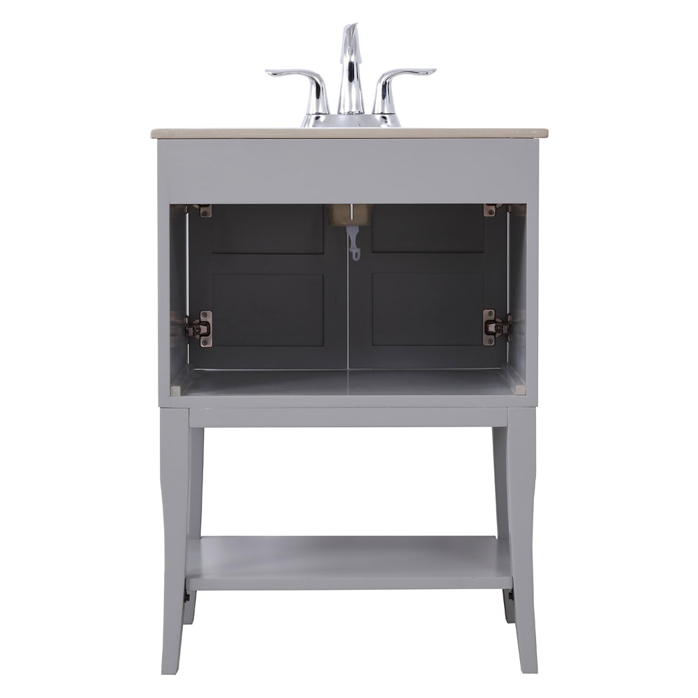 Elegant Bathroom Vanity - Gray/Mirror (VF2101MR)