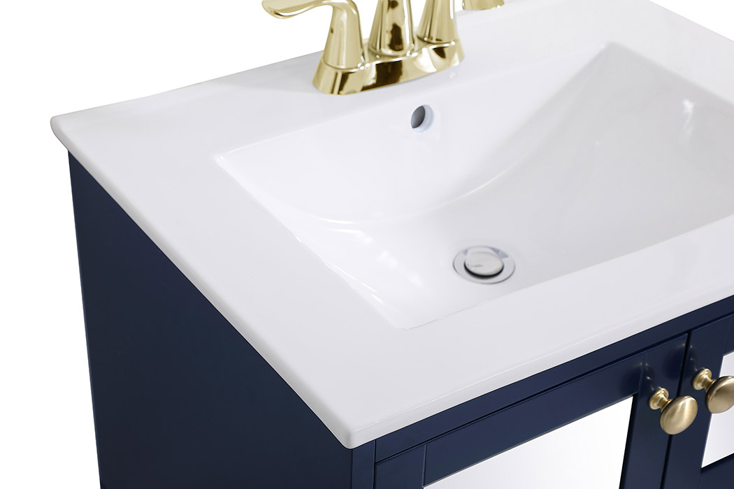 Elegant Bathroom Vanity - Blue/Mirror (VF2101MRBL)