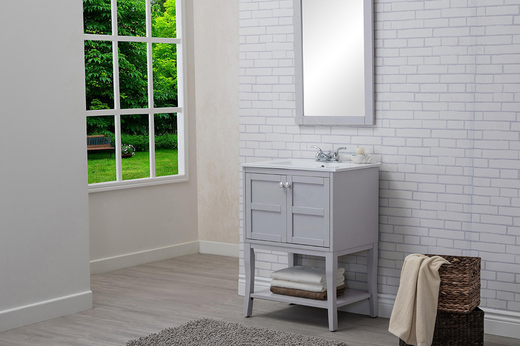 Elegant Bathroom Vanity - Gray (VF2101WH)