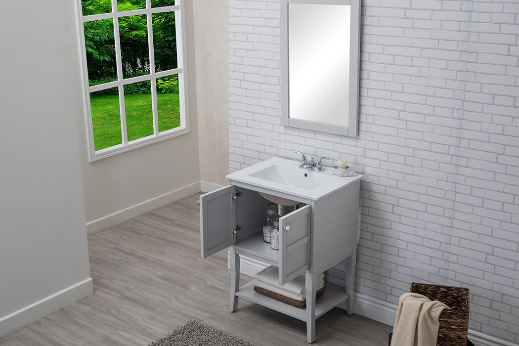 Elegant Bathroom Vanity - Gray (VF2101WH)