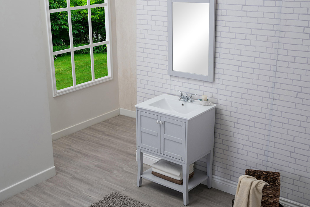 Elegant Bathroom Vanity - Gray (VF2101WH)