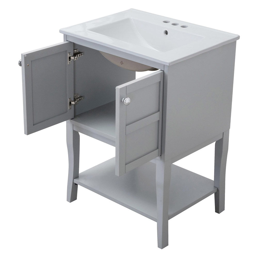 Elegant Bathroom Vanity - Gray (VF2101WH)