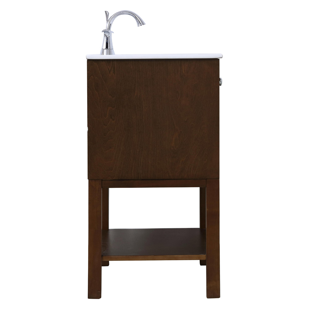 Elegant Bathroom Vanity - Antique Coffee/Mirror (VF2102MR)