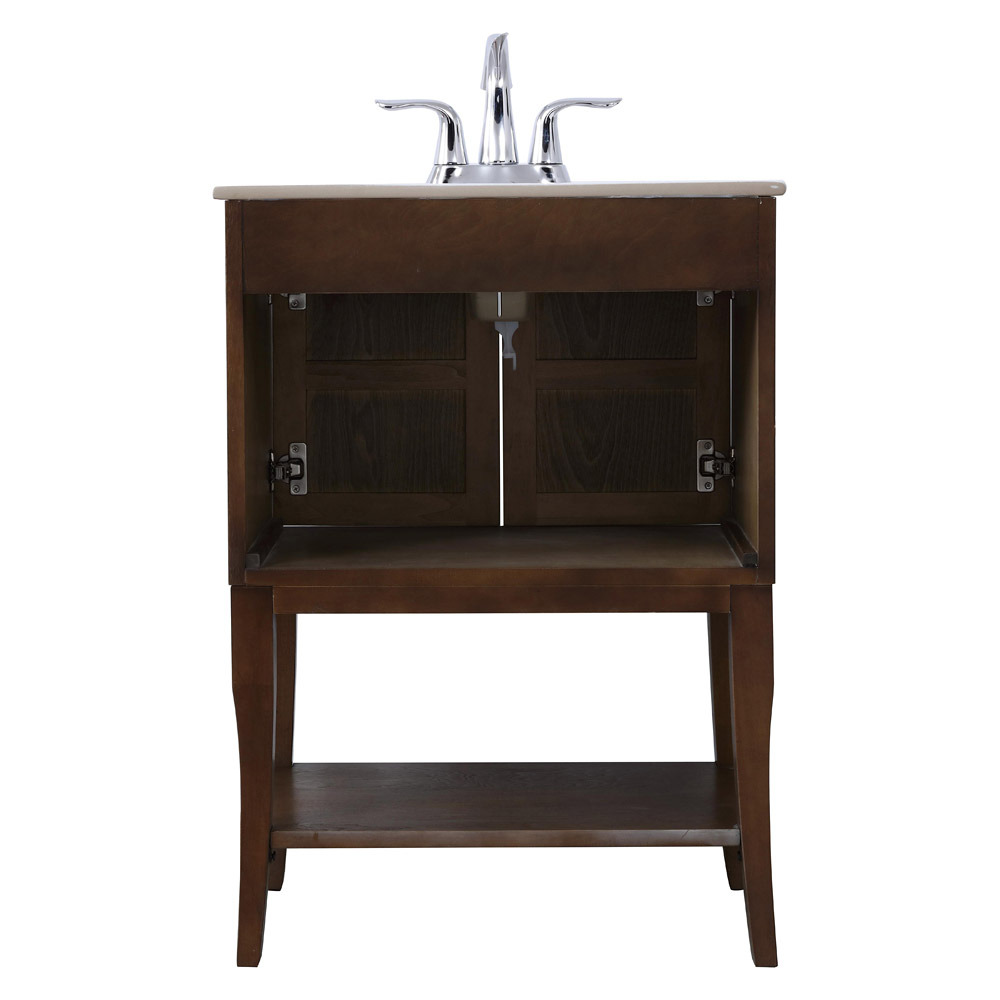 Elegant Bathroom Vanity - Antique Coffee/Mirror (VF2102MR)