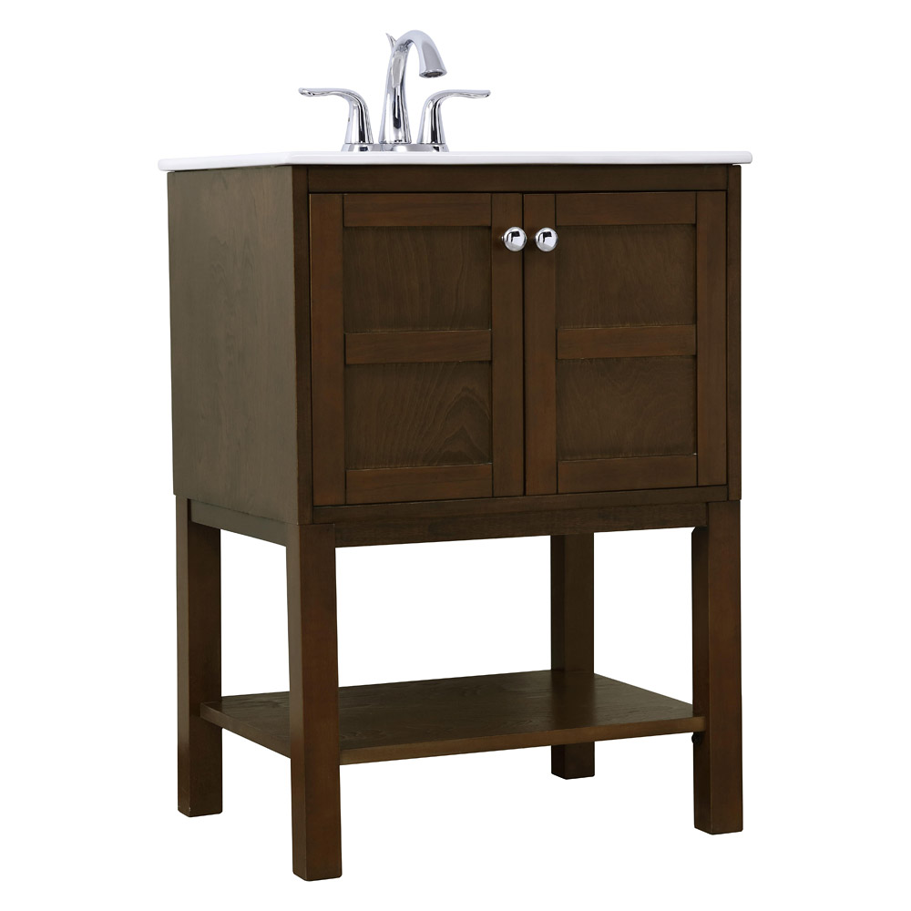 Elegant Bathroom Vanity - Antique Coffee, L 24" (VF2524AC)